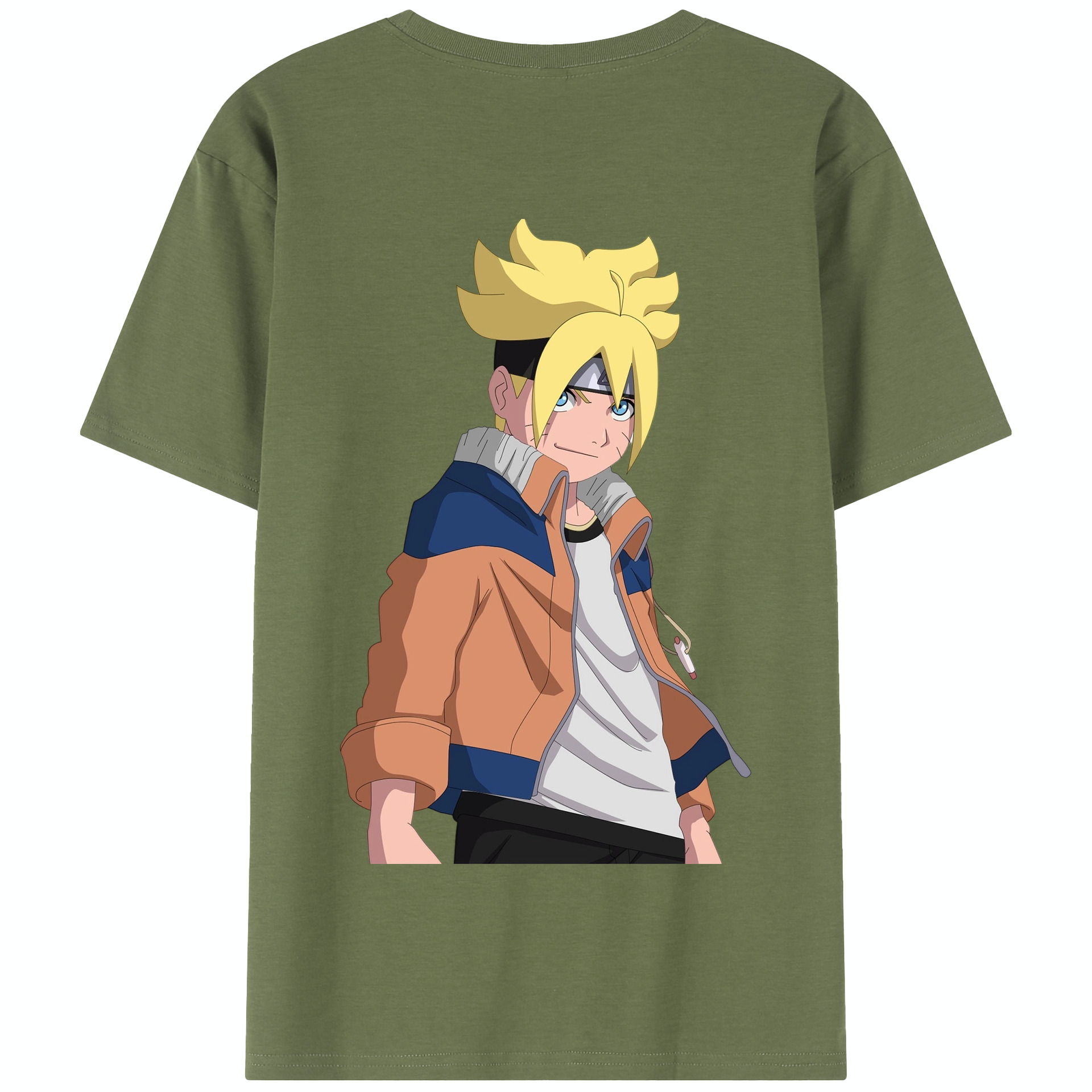 （画像用） NARUTO -ナルト- うずまき ナルト Uzumaki Naruto 綿100％半袖Tシャツ（背面プリント）